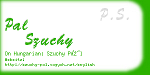 pal szuchy business card